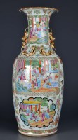 Lot 1013 - A large Canton enamel vase, 19th Century, well...