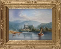 Lot 1122 - A hand-painted porcelain plaque of Tintern...