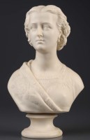 Lot 1128 - A Copeland Parian bust of Princess Alexandra,...