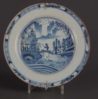 Lot 1141 - A delft plate, mid 18th Century, typically...