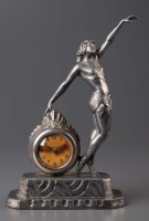 Lot 1188 - A French Art Deco style mantel timepiece, with...