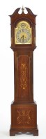 Lot 1192 - An early 20th Century inlaid mahogany longcase...