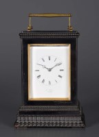 Lot 1200 - A 19th Century carriage style timepiece, the...