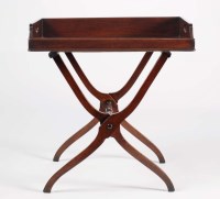 Lot 1216 - A 19th Century mahogany butler's tray with cut-...