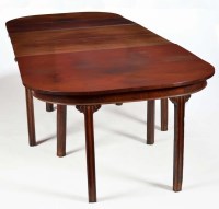 Lot 1246 - A George III mahogany D-end dining table, with...