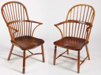 Lot 1264 - A 19th Century Windsor armchair, with hoop...