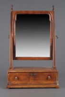 Lot 1269 - A mid 18th Century walnut swing frame toilet...