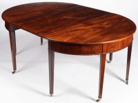 Lot 1277 - A Georgian mahogany 'D' end dining table with...