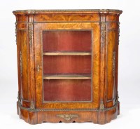 Lot 1280 - A Victorian walnut pedestal cabinet, the...