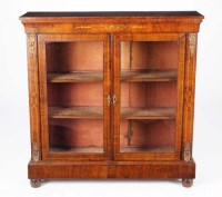 Lot 1282 - A Victorian walnut bookcase, with a flared...