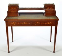 Lot 1289 - An Edwardian inlaid mahogany Sheraton revival...