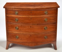 Lot 1290 - A late George III mahogany bowfront chest of...