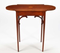 Lot 1291 - An Edwardian inlaid mahogany oblong-shaped...