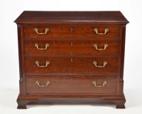 Lot 1302 - A George III 'plum pudding' mahogany chest of...