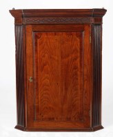 Lot 1305 - A George III oak and mahogany crossbanded...