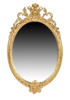 Lot 1328 - A late 19th Century oval gilt frame wall...