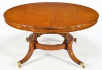 Lot 1332 - A modern Pollard oak veneered oval-shaped...