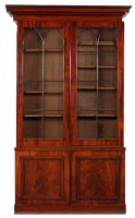 Lot 1342 - An early Victorian mahogany bookcase, the...