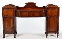 Lot 1349 - A William IV mahogany pedestal sideboard,...