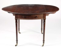 Lot 1359 - A late Georgian walnut Pembroke table, with a...