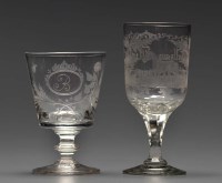 Lot 105 - An early 19th Century rummer, engraved with an...