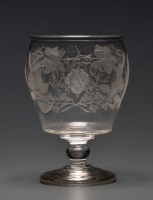 Lot 110 - A large early 19th Century rummer, engraved...
