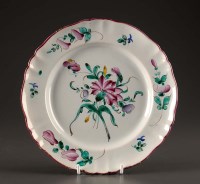 Lot 117 - An 18th Century, Continental Faience plate,...