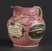 Lot 121 - A pink lustre jug, of 'Collingwood & Beale'...