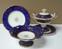 Lot 141 - An early Victorian dessert service, decorated...
