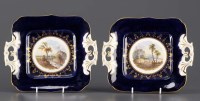 Lot 142 - Bloor Derby: a pair of square dessert dishes,...