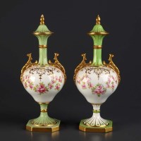 Lot 166 - Wedgwood: a matched pair of covered porcelain...