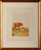 Lot 268 - Frederick E*** Valter (1850-1930) A COW AND...