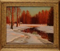 Lot 421 - Victor Emanuelov (Russian 1884-1940) A WINTER...