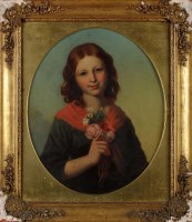 Lot 446 - William Gillard (1812-1876) A HALF-LENGTH...