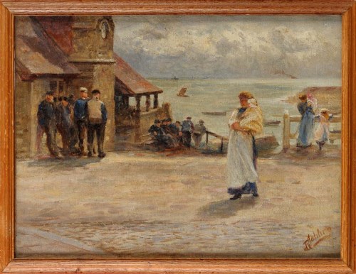 Lot 453 - Robert Jobling (1841-1923) ''FISHERFOLK,...
