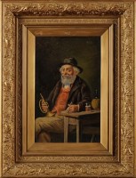 Lot 482 - Hermann Kern (Hungarian 1839-1912) AN ELDERLY...