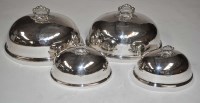 Lot 525 - Four Victorian Old Sheffield plated meat...