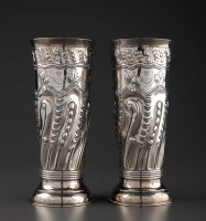 Lot 530 - A pair of Victorian vases, by The Goldsmiths...