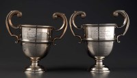 Lot 562 - Two Edwardian two-handled presentation cups,...