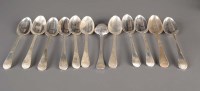 Lot 576 - A set of twelve Victorian table spoons, by...