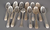 Lot 577 - A set of twelve Victorian table spoons, by...