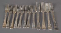 Lot 578 - A set of six Victorian dessert forks, by Reid...