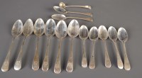 Lot 579 - Three Victorian dessert spoons, by John &...