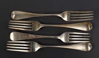 Lot 586 - Thirteen Victorian dessert forks, by John...