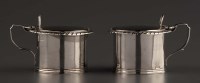 Lot 594 - A pair of William IV mustard pots, Charles...