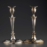 Lot 603 - A pair of Victorian candlesticks, by Thomas...