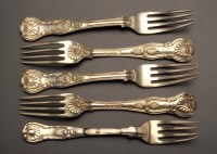 Lot 627 - A composite set of sixteen dessert forks, to...