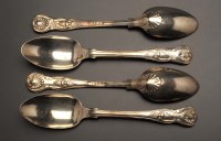 Lot 628 - Four George IV table spoons, by William Eaton,...