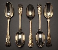 Lot 637 - A set of twelve George IV table spoons, by...