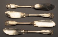 Lot 638 - Six George IV/Victorian fish knives, (all...